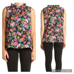 NWOT J. Crew Multicolor Fun Tropical Print Brunch Blouse Size Medium